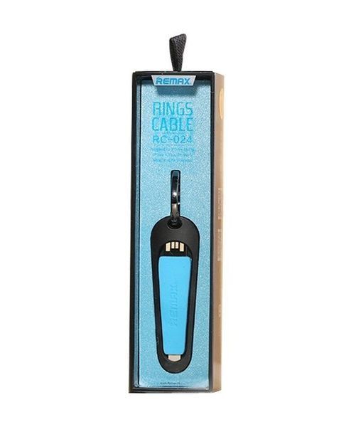 Кабель Remax RC-024i USB Lightning Portable 7см синій 2000700000902 фото