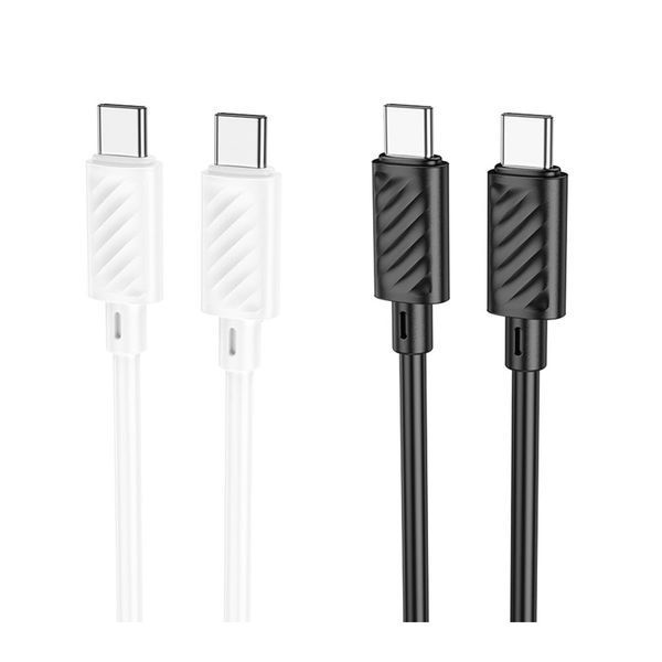 Кабель Hoco X88 Gratified 60W Type-C to Type-C 3А 1м білий 6931474783370 фото