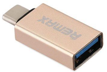 Перехідник Remax RA-OTG1 Glance USB-F to Type-C M золотистий 6954851289753 фото