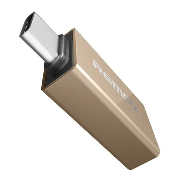 Перехідник Remax RA-OTG1 Glance USB-F to Type-C M золотистий 6954851289753 фото