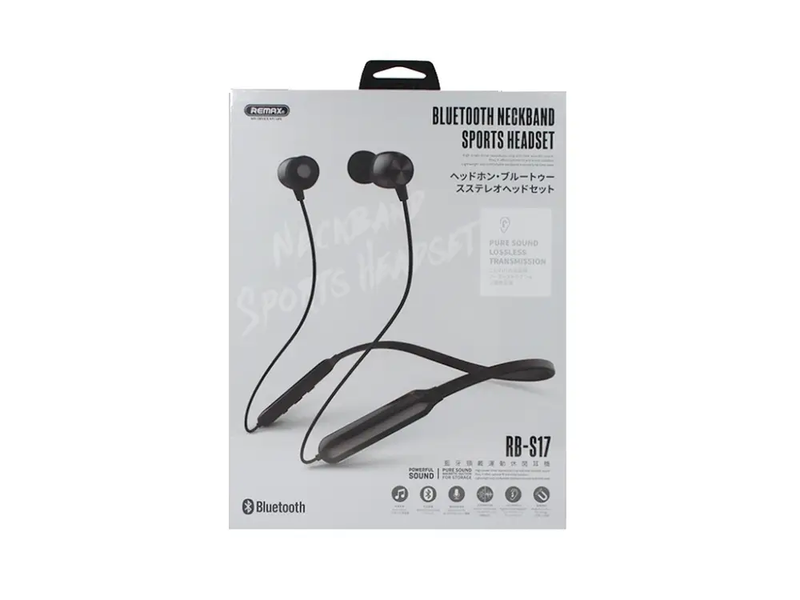 Навушники вакуумні безпровідні Bluetooth Remax RB-S17 Neckband червоні 6954851290759 фото