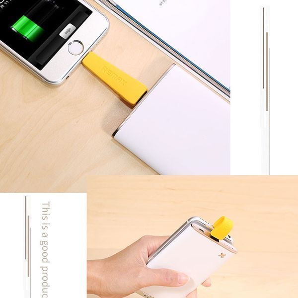 Кабель Remax RC-024i USB Lightning Portable 7см жовтий 2000700000810 фото
