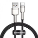 Кабель Baseus Cafule Metal Data Type-C 66W 1m чорний CAKF000101 6953156209756										 фото 1