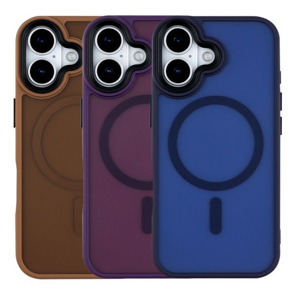 Чохол TPU+PC ShadowMat with MagSafe для iPhone 17 Dark Blue 38953_3869059 фото