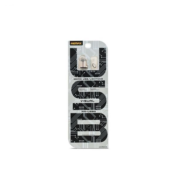 Перехідник Remax RA-USB2 Visual microUSB to Lightning M золотистий 6954851289814 фото