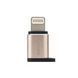 Перехідник Remax RA-USB2 Visual microUSB to Lightning M золотистий 6954851289814 фото 1