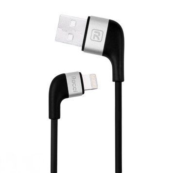 Кабель Recci RCL-J100 USB Lightning Swift 2.4А 1м чорний 6955482587980 фото