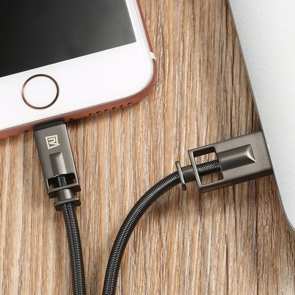 Кабель Remax RC-056i USB Lightning Royalty 1м чорний 6954851261742 фото