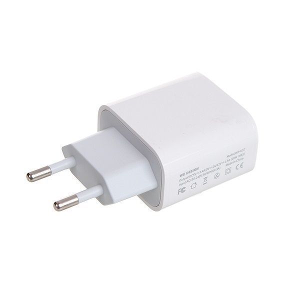 Мережевий зарядний пристрій WK WP-U57 плюс кабель microUSB 1 м QC3.0 18W білий 6941027613658 фото