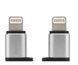 Перехідник Remax RA-USB2 Visual microUSB to Lightning срібний 6954851289821 фото 2