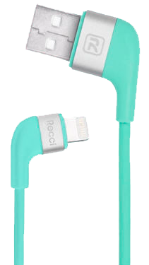 Кабель Recci RCL-J100 USB Lightning Swift 2.4А 1м зелений 6955482586013 фото