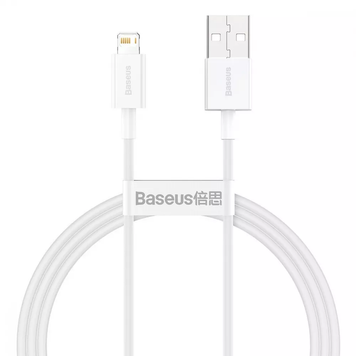 Кабель Baseus Superior Series Fast Charging Lightning 2.4A 1m білий CALYS-A02 6953156205413										 фото