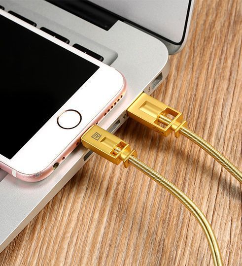 Кабель Remax RC-056i USB Lightning Royalty 1м золото 6954851261728 фото