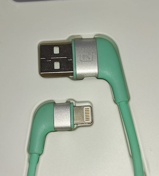 Кабель Recci RCL-J100 USB Lightning Swift 2.4А 1м зелений 6955482586013 фото