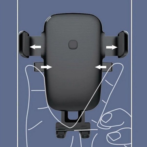 Автотримач з бездротовою зарядкою WK WP-U48 Wireless Car Charger Holder чорний 6941027607152 фото