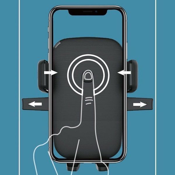 Автотримач з бездротовою зарядкою WK WP-U48 Wireless Car Charger Holder чорний 6941027607152 фото