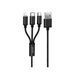 Кабель WK WDC-091th 3-в-1 Type-C Lightning MicroUSB USB 2.8А 1.15м чорний 6941027606490 фото 2