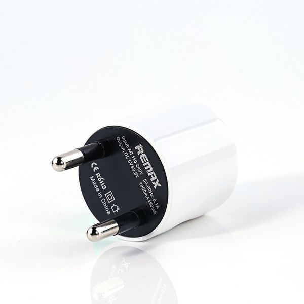 Мережевий зарядний пристрій Remax U1 RMT-5288 Drum 1.0 A 1 USB 220V EU білий 6954851226277 фото