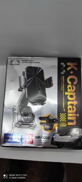 УЦ Автотримач з бездротовою зарядкою WK WP-U203 15W Wireless Car Charger Holder чорний Пошкоджена упаковка 2000700011489 фото