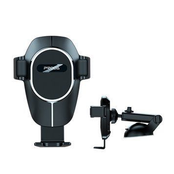 Автотримач з бездротовою зарядкою Proda PD-CH012 Mini Series Suction 10 Вт чорний 6971278727569 фото