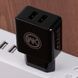 Мережевий зарядний пристрій WK WP-U11i Blanc 2.1A 2USB плюс кабель Lightning 220V EU чорний 6970349283607 фото 3