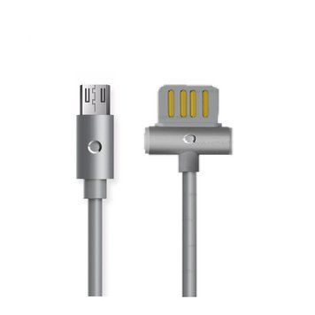 Кабель Remax RC-082m USB МicroUSB Waist Drum 1м сірий 6954851279471 фото