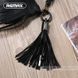 Кабель Remax RC-053i USB Lightning Tassel Ring 15см чорний 6954851260141 фото 2