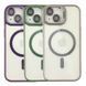 Чохол TPU+PC+Metal Stand Case with MagSafe and Camera Lenses для iPhone 15 Dark Purple 34402_3340279 фото 2