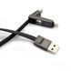 Кабель Remax RC-042t Strive сombo 2-in-1 Lightning microUSB 1м чорний 6954851272939 фото 1