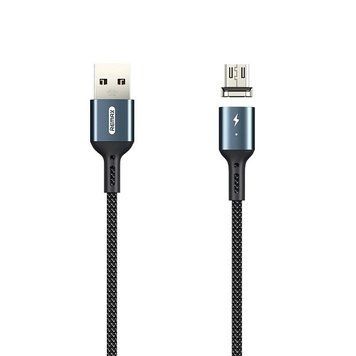 Кабель Remax RC-156m USB МicroUSB Cigan Magnet 3.0A 1м чорний 6954851230649 фото