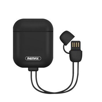 Чохол-зарядка для навушників Remax RC-A6 charger чорний 6954851232346 фото