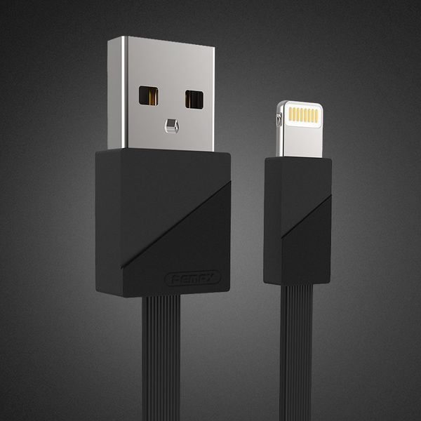 Кабель Remax RC-105i USB Lightning Blade 1м чорний 6954851285182 фото