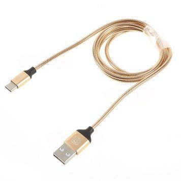 Кабель Recci RCT-W100 USB Type-C Gravel 1м золото 6955482585566 фото