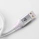 Кабель Remax RC-133i USB Lightning EL Luminous Sound-Activated 1м білий 6954851297574 фото 1