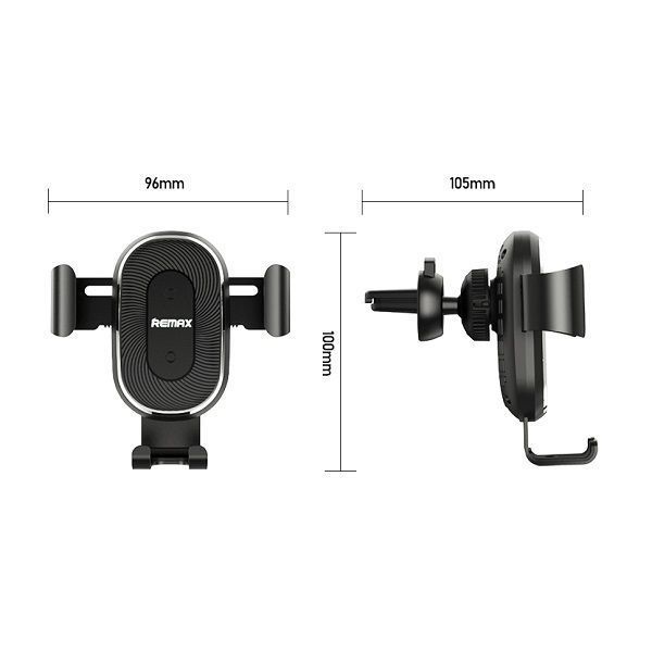 Автотримач з бездротовою зарядкою Remax RM-C38 Wireless Charger 10W чорний 6954851298250 фото