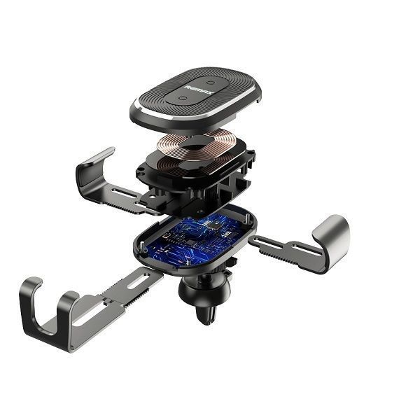 Автотримач з бездротовою зарядкою Remax RM-C38 Wireless Charger 10W чорний 6954851298250 фото